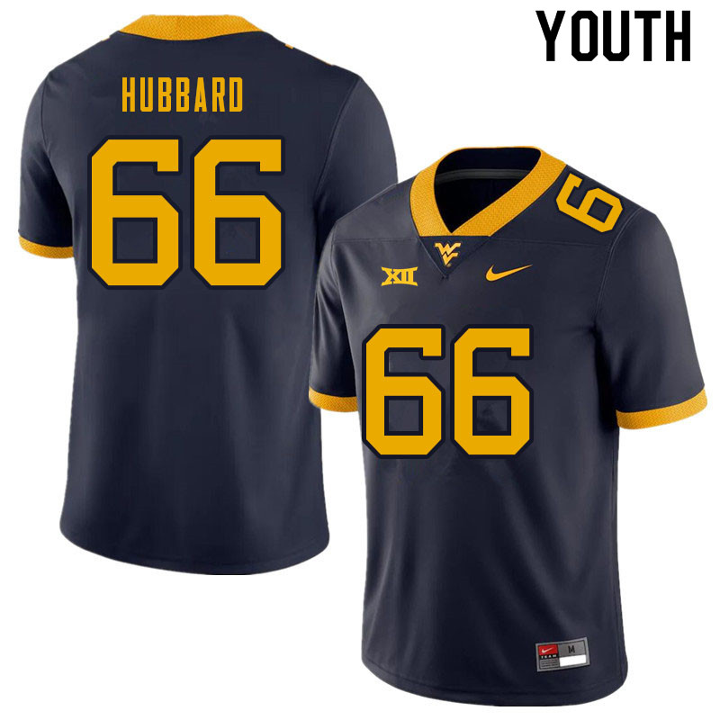 Youth #66 Ja'Quay Hubbard West Virginia Mountaineers College Football Jerseys Sale-Navy - Click Image to Close